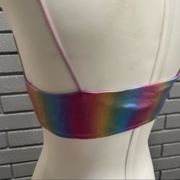 Holographic Bralette Crop Top - Picture 8 of 16